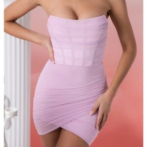 Pink Oh Polly mini dress corset